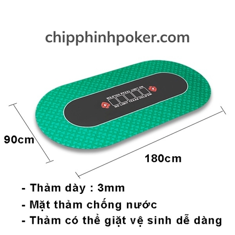 Thảm Poker Luxury Cao Cấp Giá Rẻ 90x180cm