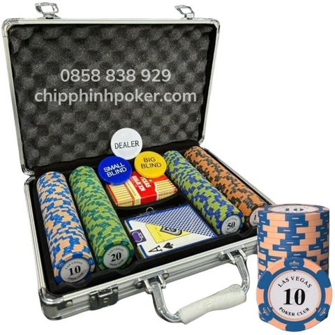 Bộ Poker 200 Chip Clay Lasvegas Giá Rẻ Bền Đẹp