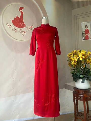 Áo dài queen thêu tay thủ công/ Áo dài Trung Đồng