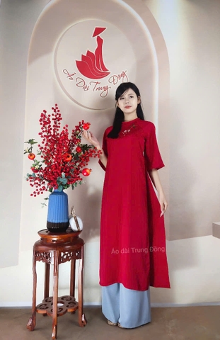 Set cách tân ngọc trai cổ mấn / Áo dài Trung Đồng