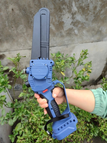 Thân Máy Cưa Xích Pin 8 Inch YMS-MCX8 (Chân Pin Phổ Thông Makita M21) - Động Cơ Không Chổi Than Brushless - Tặng 2 Xích