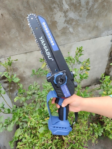 Thân Máy Cưa Xích Pin 8 Inch YMS-MCX8 (Chân Pin Phổ Thông Makita M21) - Động Cơ Không Chổi Than Brushless - Tặng 2 Xích