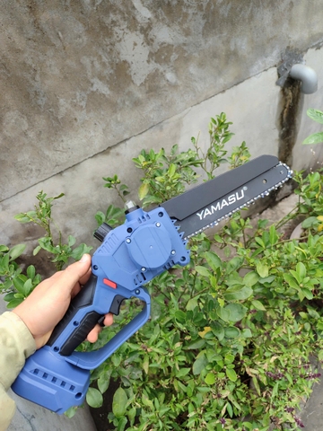Thân Máy Cưa Xích Pin 8 Inch YMS-MCX8 (Chân Pin Phổ Thông Makita M21) - Động Cơ Không Chổi Than Brushless - Tặng 2 Xích