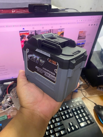 Pin 20 cell 21700 chân pin Makita phổ thông M21 dung lượng 16Ah dòng xả 160a