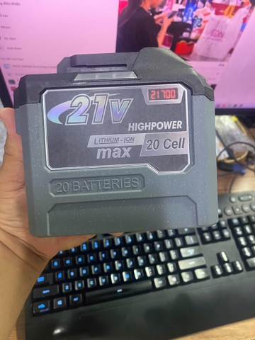 Pin 20 cell 21700 chân pin Makita phổ thông M21 dung lượng 16Ah dòng xả 160a