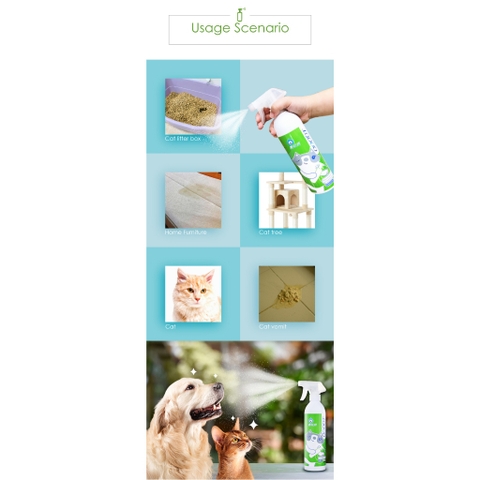Xịt Khử Mùi Diệt Khuẩn (Dành Cho MewMew)/ Odor Removing Anti-Bacterial Spray (For Cats)