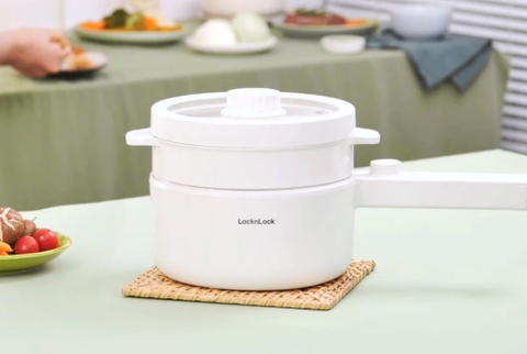 Nồi điện đa năng Lock&lock Electric multi pot 1.5L màu ngà EJP436IVY