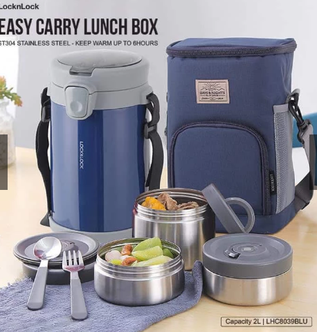 LHC8039 - Bộ hộp cơm giữ nhiệt LOCK&LOCK EASY CARRY 2.0L