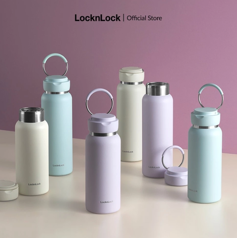 Bình giữ nhiệt LocknLock Sling Ring có quai xách 650ml -  LHC4321