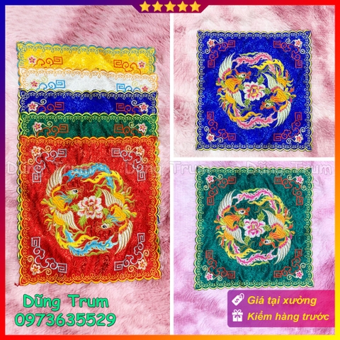 Bộ 5 khăn tay dâng trà hầu đồng cực đẹp
