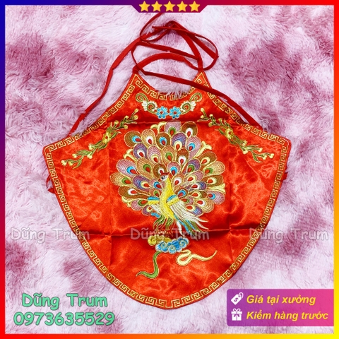 Áo yếm hầu đồng họa tiết thêu cực đẹp mặc kết hợp khăn chầu áo ngự hầu Thánh