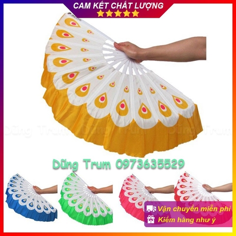 Quạt múa đuôi công nan nhựa chất đẹp cực bền (1 đôi)