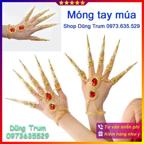 Hộ chỉ móng tay cổ trang, móng tay múa phật (10 móng - 2 bàn tay)