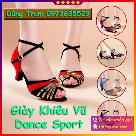Giày Khiêu Vũ Dance Sport, Giày Nhảy Latin Người Lớn KV23