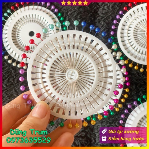 Ghim cài khăn áo hầu đồng cực đẹp, kim cài khăn áo hầu giá (1 vỉ 40 cái)