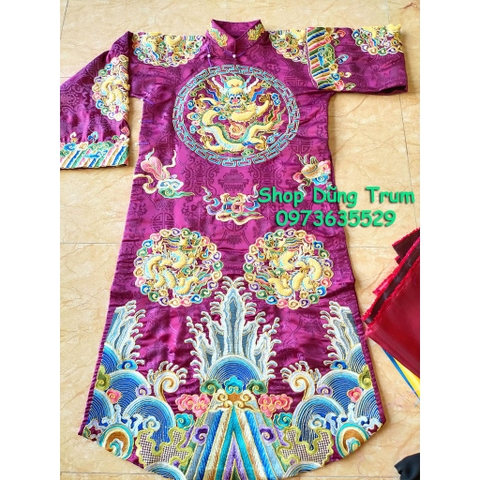 Trang phục hầu Ông Hoàng Bảy vải gấm cao cấp, hầu giá Quan Hoàng Bảy Bảo Hà trong Thập vị quan Hoàng