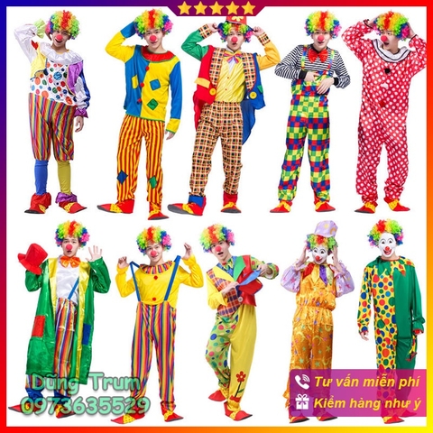 Trang phục chú hề, bộ quần áo hóa trang chú hề hài hước