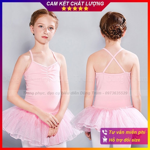 Váy bale múa co dãn 4 chiều thoải mái khi hoạt động cho bé yêu