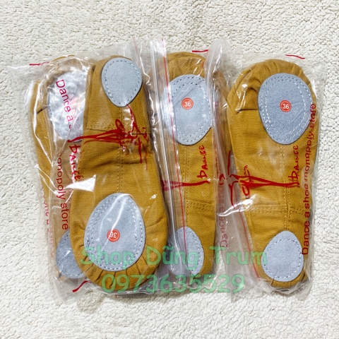 Giày múa ba lê, giầy ballet múa màu da đậm