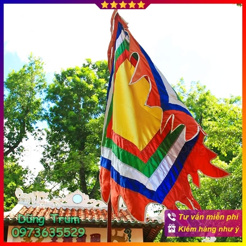 Cờ ngũ sắc, cờ thần cờ hội vải Satanh chịu nắng mưa tốt đầy đủ kích thước