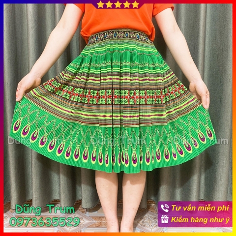 Chân váy dân tộc Mèo, váy Mông chất thun mềm mịn hóa trang siêu đẹp