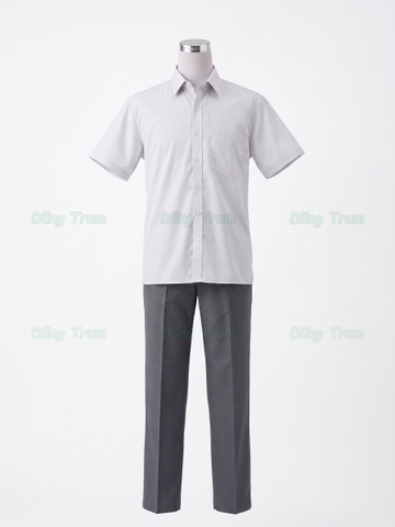 Trang phục Áo sơ mi kỷ yếu thanh xuân xám, váy áo quần bộ kỷ yếu cho cả nam và nữ