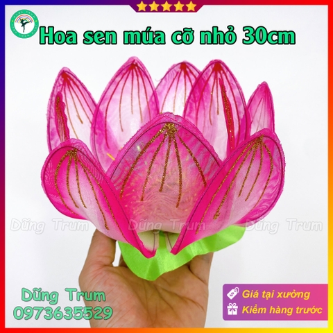 Hoa sen múa cỡ nhỏ 30cm cánh hoa dài 15cm chất liệu nan sắt bền đẹp