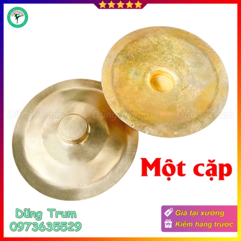 Chập cheng đồng đường kính 20cm, nạo bạt chập chả chũm chọe Việt Nam