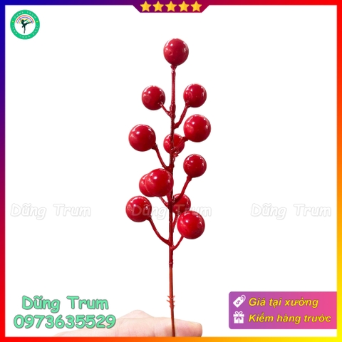 Cành Đào Đông Trang Trí, Cành Quả Cherry Decor Đủ Kích Thước