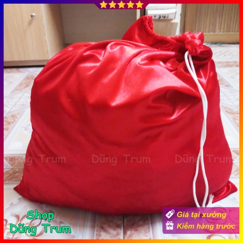 Túi đựng quà Giáng Sinh, túi quà ông già Noel chuẩn chất nhung đẹp