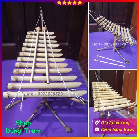 Đàn T’rưng mini biểu diễn, đàn Tơ rưng, đàn cho bé siêu đẹp