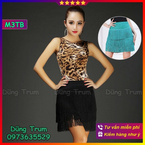 Chân Váy Khiêu Vũ Tua Rua 3 Tầng Bằng Nhảy DanceSports Siêu Đẹp