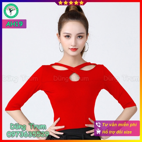 Áo khiêu vũ Latin co giãn thấm hút mồ hôi cực tốt mặc được 2 mặt siêu đẹp