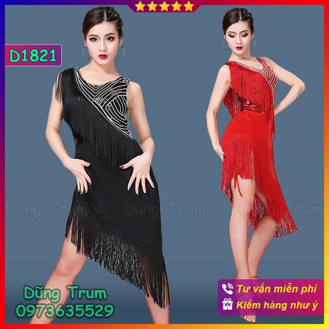 Váy nhảy khiêu vũ Latin người lớn, đầm khiêu vũ siêu đẹp cho nhóm nhảy vũ đoàn D1821