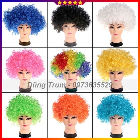Tóc giả hóa trang đủ màu hài hước hóa trang chú hề