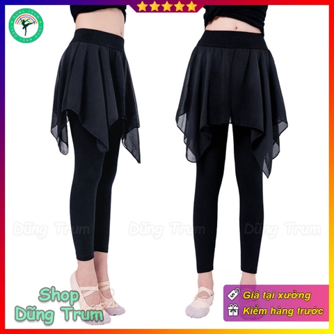 Quần múa bale trẻ em xẻ tà, quần nhảy múa ba lê siêu đẹp cho bé