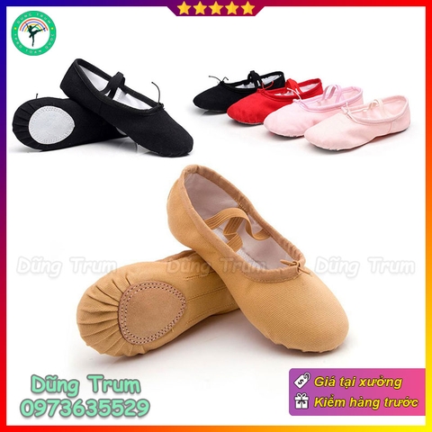 Giày múa bale không bọc mũi, giày ba lê múa siêu đẹp