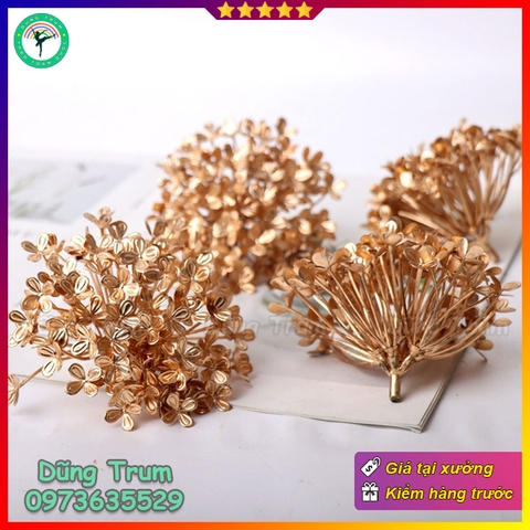 Hoa cẩm tú cầu vàng trang trí cắm hóa handmade phụ kiện hoa trang trí