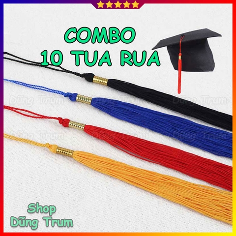 COMBO 10 Dây tua rua mũ cử nhân, tua rua dài trang trí phụ kiện