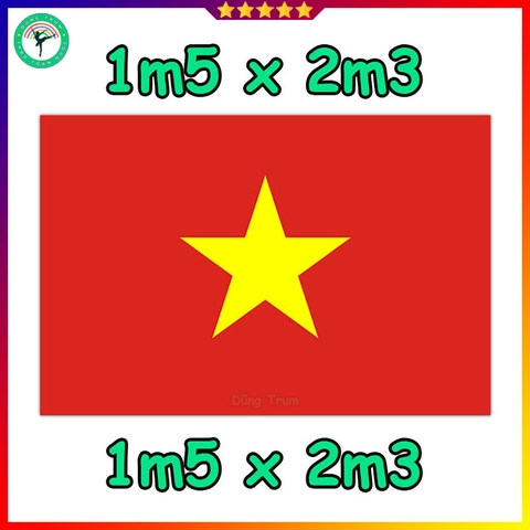 Cờ Tổ Quốc 1m5 x 2m3 vải Satanh chịu nắng mưa
