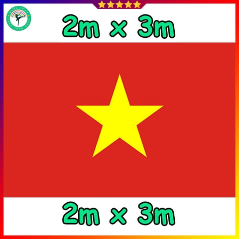 Cờ Tổ Quốc 2m x 3m vải Satanh chịu nắng mưa
