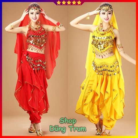 Trang phục múa Ấn Độ người lớn mẫu Quần khế kết hợp Áo yếm