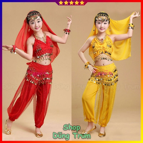 Trang phục múa Ấn độ trẻ em (Quần dây - Áo hai dây)