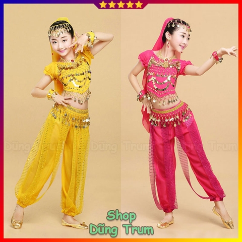 Trang phục múa Ấn Độ trẻ em (Quần dây - Áo cộc)