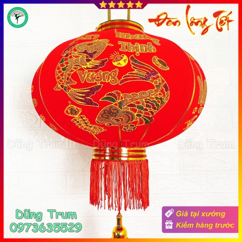 Đèn Lồng Đỏ Vải Nhung treo Tết chữ Chúc Mừng Năm Mới Vạn Sự Như Ý đủ kích thước