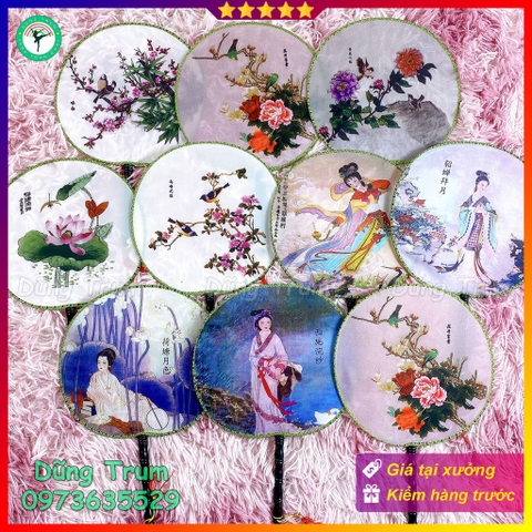 Quạt cổ trang tròn phong cách cổ điển cực đẹp