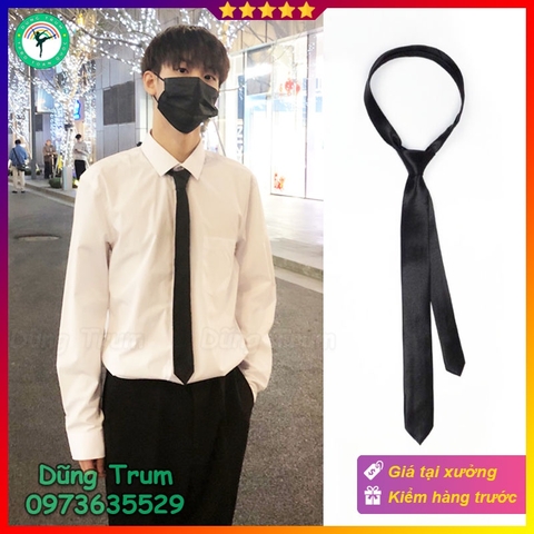 Cà Vạt Nam Nữ Bản Nhỏ 5cm - Cà Vạt Kỷ Yếu Học Sinh Sinh Viên Phong Cách Hàn Quốc