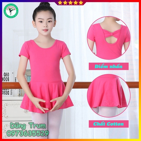 Váy múa bale chất cotton co giãn 4 chiều và thấm hút mồ hôi cực tốt cho bé DT986