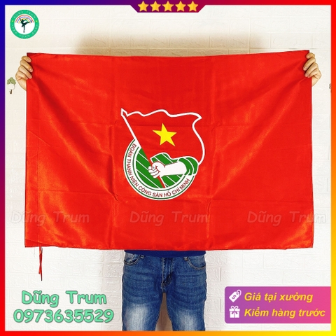 Cờ Đoàn Thanh Niên cờ Đoàn Đội vải Satanh bền đẹp kích thước chuẩn