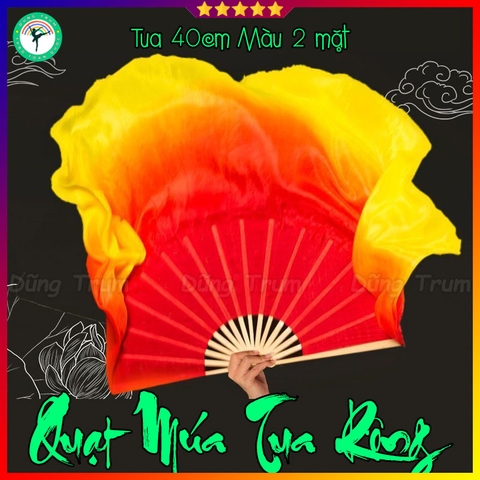 Quạt múa tua rộng 40cm múa biểu diễn cực đẹp